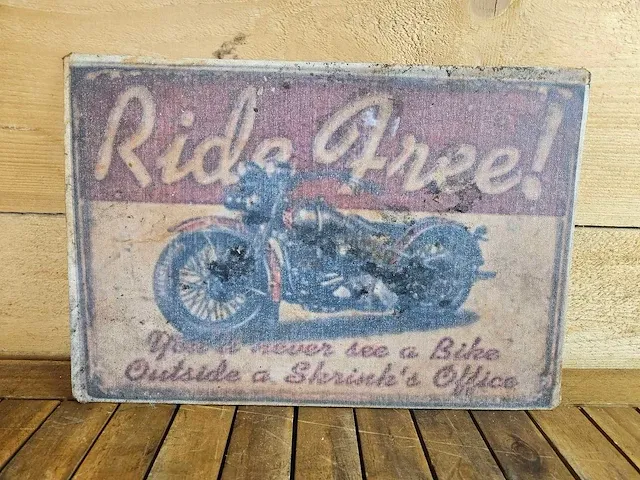Ride free - wandbord - afbeelding 1 van  2