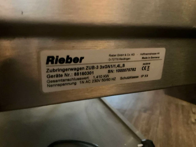 Rieber zub-3 warmhoudwagen - afbeelding 5 van  6