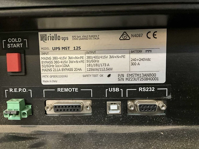Riello multisentry 125 ups - afbeelding 11 van  12