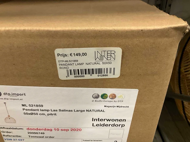 Rieten lampen (29x) - afbeelding 5 van  14