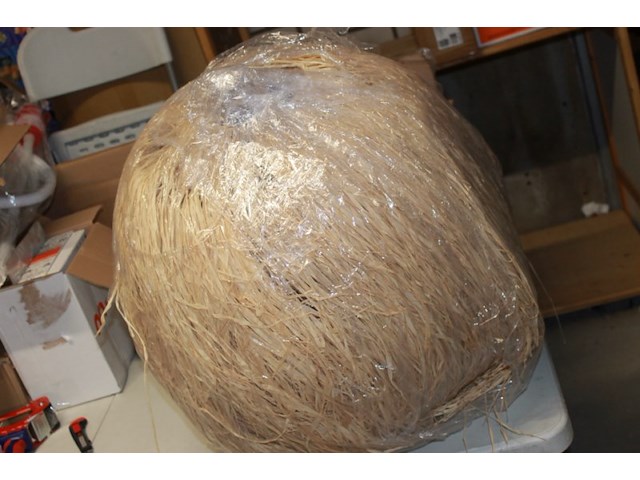 Rieten lampenkap met 2 hangers 1x - afbeelding 2 van  7