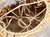 Rieten lampenkap met 2 hangers 1x - afbeelding 6 van  7