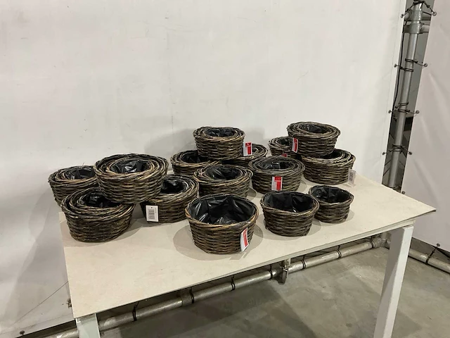 Rieten mandjes 3 delig (14x) - afbeelding 2 van  9