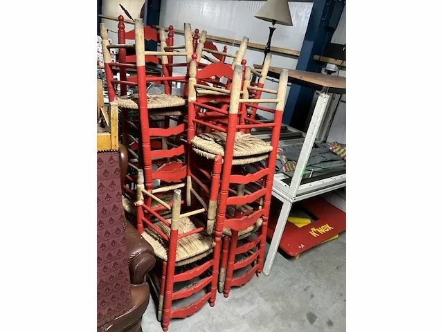 Rieten restaurantstoelen (13x) - afbeelding 7 van  7