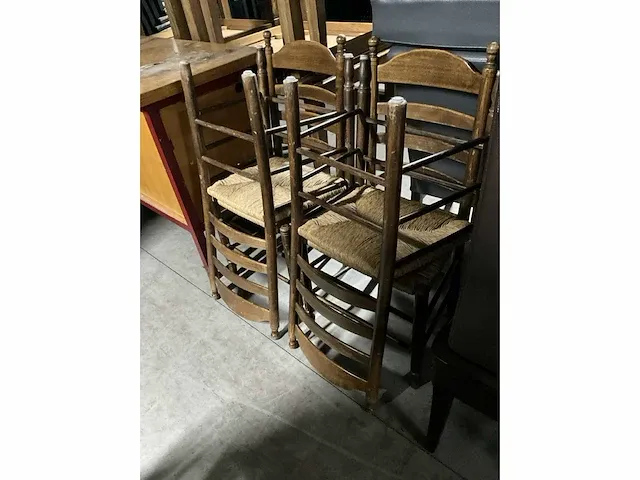 Rieten restaurantstoelen (4x) - afbeelding 5 van  5