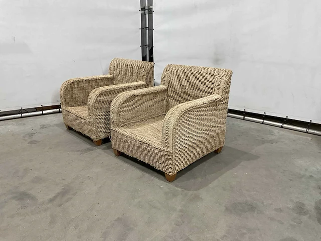 Rieten zetel (2x) - afbeelding 1 van  7