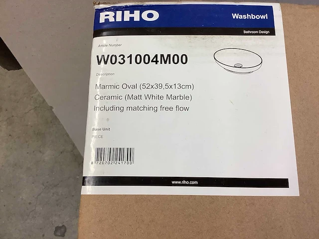 Riho - w031004m00 - ovale waskom - afbeelding 2 van  3