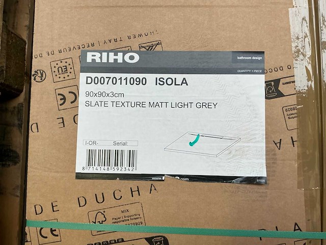 Riho d007011090 isola douchevloer (90x90 cm) - afbeelding 4 van  4