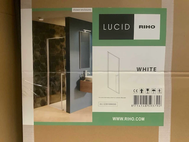 Riho lucid gdb108w000 nis douchedeur wit - afbeelding 2 van  3