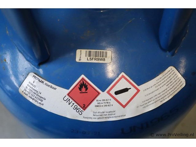 Rijgas gasfles - afbeelding 2 van  4