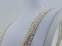 Rijstparel collier met zilveren sluiting - afbeelding 4 van  10