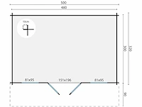 Rika - tuinhuis 44mm 5000x4100x2630mm onbehandeld - afbeelding 2 van  5