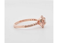 Ring 14 karaat diamant natuurlijk gekleurd 2,38g - afbeelding 4 van  7