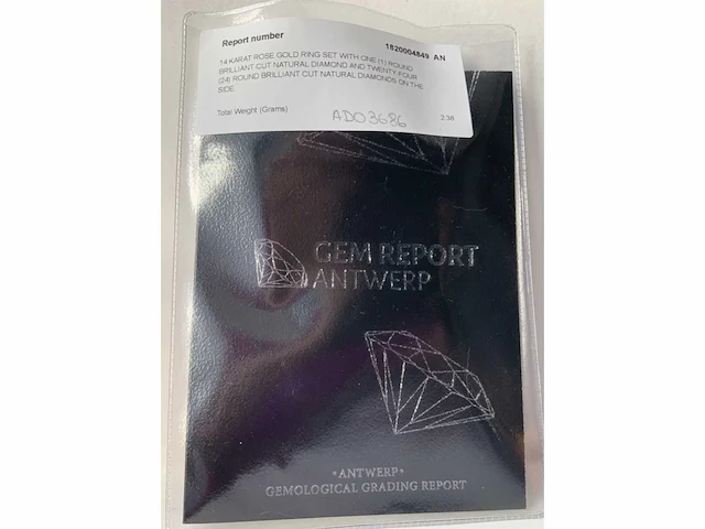 Ring 14 krt diamant natuurlijk gekleurd p, 2,38g - afbeelding 12 van  12
