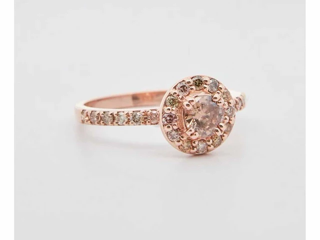 Ring 14 krt diamant natuurlijk gekleurd p, 2,38g - afbeelding 5 van  12