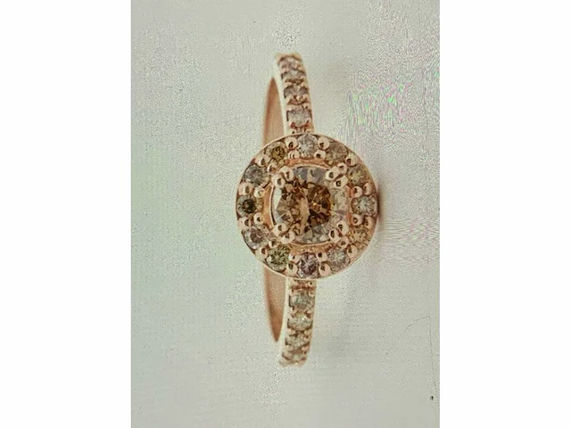 Ring 14 krt diamant natuurlijk gekleurd p, 2,38g - afbeelding 6 van  12