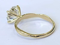 Ring 18 karaat geel goud met 3,03 crt. diamant f-vs1 igi gecertificeerd - afbeelding 5 van  5