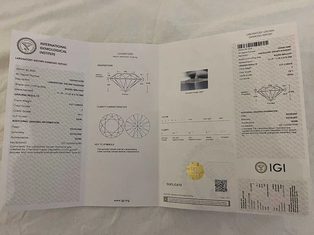 Ring 18 karaat geel gouden ring met diamant crt 5,21 - afbeelding 2 van  5