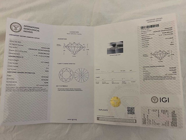Ring 18 karaat geel gouden ring met diamant crt 5,21 - afbeelding 2 van  5