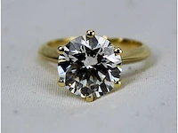 Ring 18 karaat geel gouden ring met diamant crt 5,21 - afbeelding 1 van  4