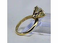 Ring 18 karaat geel gouden ring met diamant crt 5,21 - afbeelding 2 van  4