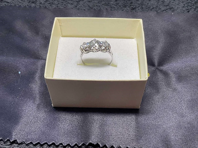 Ring 18 karaat wit goud 1,25 crt. diamant - afbeelding 1 van  9