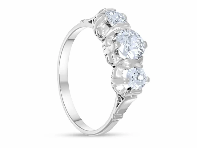 Ring 18 karaat wit goud 1,25 crt. diamant - afbeelding 2 van  9