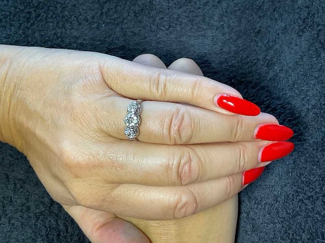 Ring 18 karaat wit goud 1,25 crt. diamant - afbeelding 3 van  9