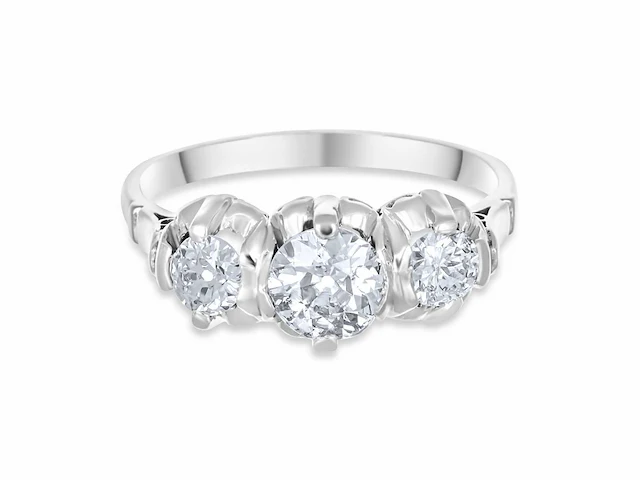 Ring 18 karaat wit goud 1,25 crt. diamant - afbeelding 7 van  9