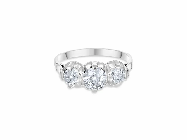 Ring 18 karaat wit goud met 1,25 crt. diamant naturel - afbeelding 6 van  9
