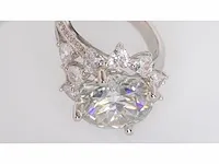 Ring 925 zilver moissanite (d/vvs1) 16.20 karaat - afbeelding 2 van  12