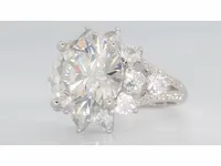 Ring 925 zilver moissanite (d/vvs1) 16.20 karaat - afbeelding 8 van  12