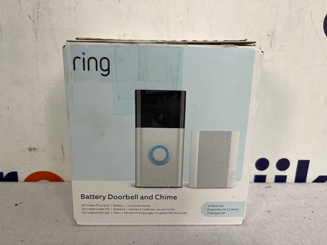 Ring battery video doorbell zilver met chime (2nd gen) - slimme deurbel - batterij - afbeelding 2 van  2