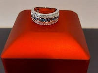 Ring met diamanten en edelstenen, london blue - afbeelding 1 van  4