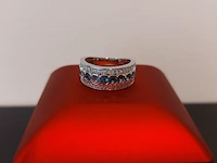Ring met diamanten en edelstenen, london blue - afbeelding 2 van  4
