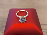 Ring met diamanten en moissaniet - afbeelding 2 van  4