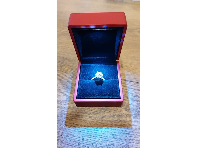 Ring met diamanten en moissaniet - afbeelding 3 van  4
