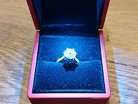 Ring met diamanten en moissaniet - afbeelding 3 van  4