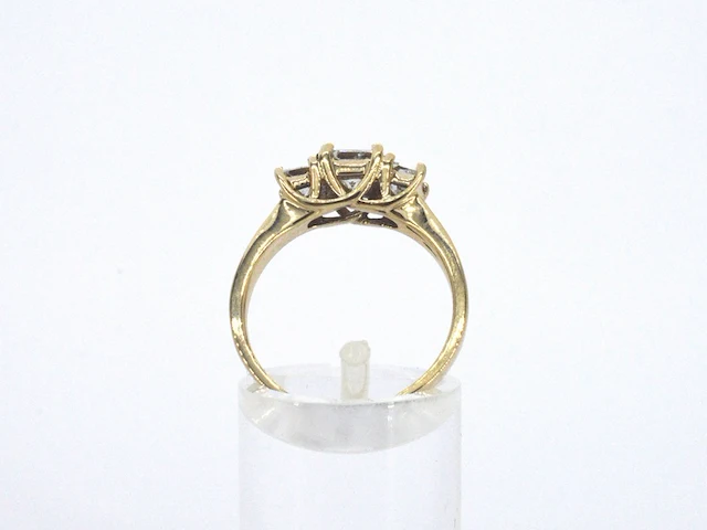 Ring met princess geslepen diamanten van 1.00 carat totaal - afbeelding 5 van  10