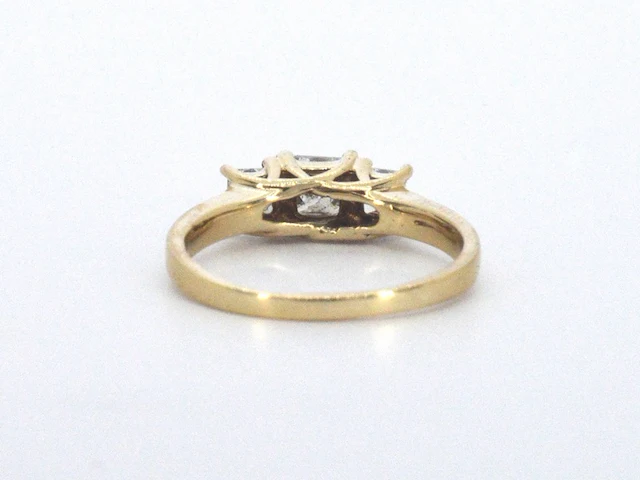 Ring met princess geslepen diamanten van 1.00 carat totaal - afbeelding 6 van  10