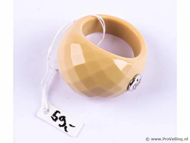 Ring met zilveren stukje - afbeelding 2 van  7