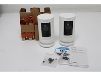 Ring stick up cam batterij beveiligingscamera draadloos binnen en buiten wit 2 stuks - afbeelding 3 van  3