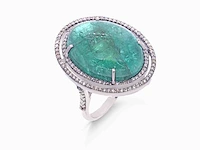 Ring toermalijn diamant - afbeelding 1 van  2