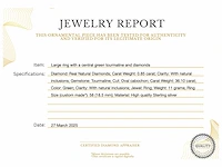 Ring toermalijn diamant - afbeelding 2 van  2