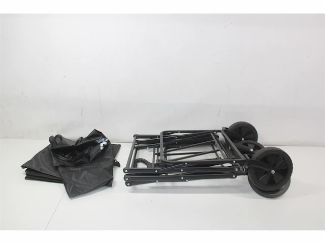Ritmi opvouwbaar bolderkar tot 120kg draagvermogen 82x52x63cm inhoud 120l zwart - afbeelding 1 van  2