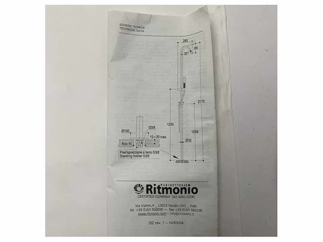 Ritmonio 31850470h1crl standing shower column elegant design - afbeelding 2 van  7