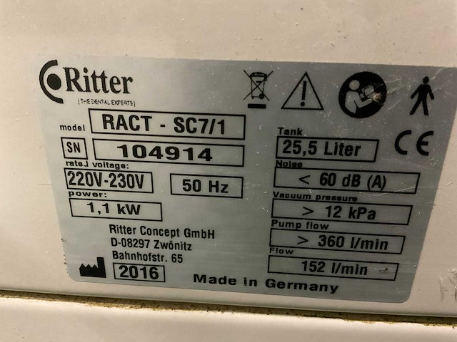 Ritter zuigsysteem en compressor - afbeelding 9 van  9