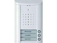 Ritto entravox 1840370 deurstation audio voor 3 gezinswoningen verlichte belknop en naamplaatje wit - afbeelding 1 van  3