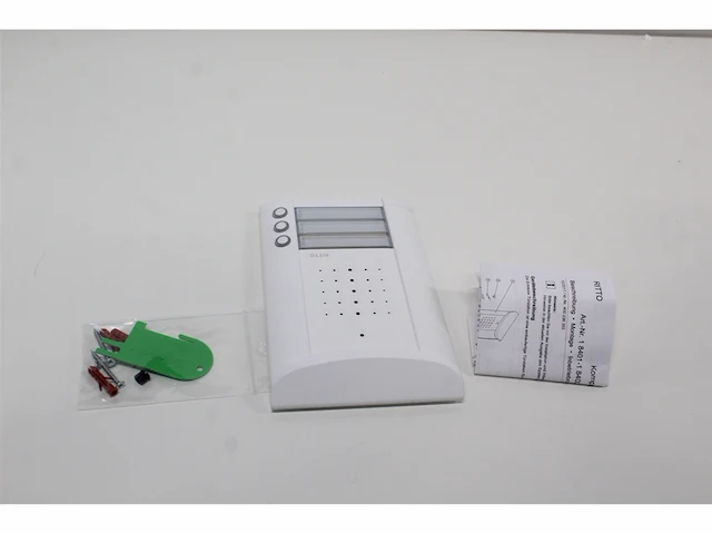 Ritto entravox 1840370 deurstation audio voor 3 gezinswoningen verlichte belknop en naamplaatje wit - afbeelding 3 van  3