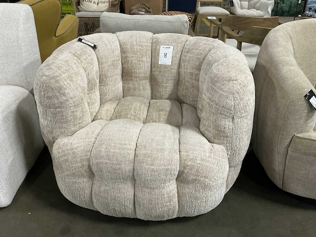 Rivièra maison arosa swivel armchair fauteuil - afbeelding 2 van  5